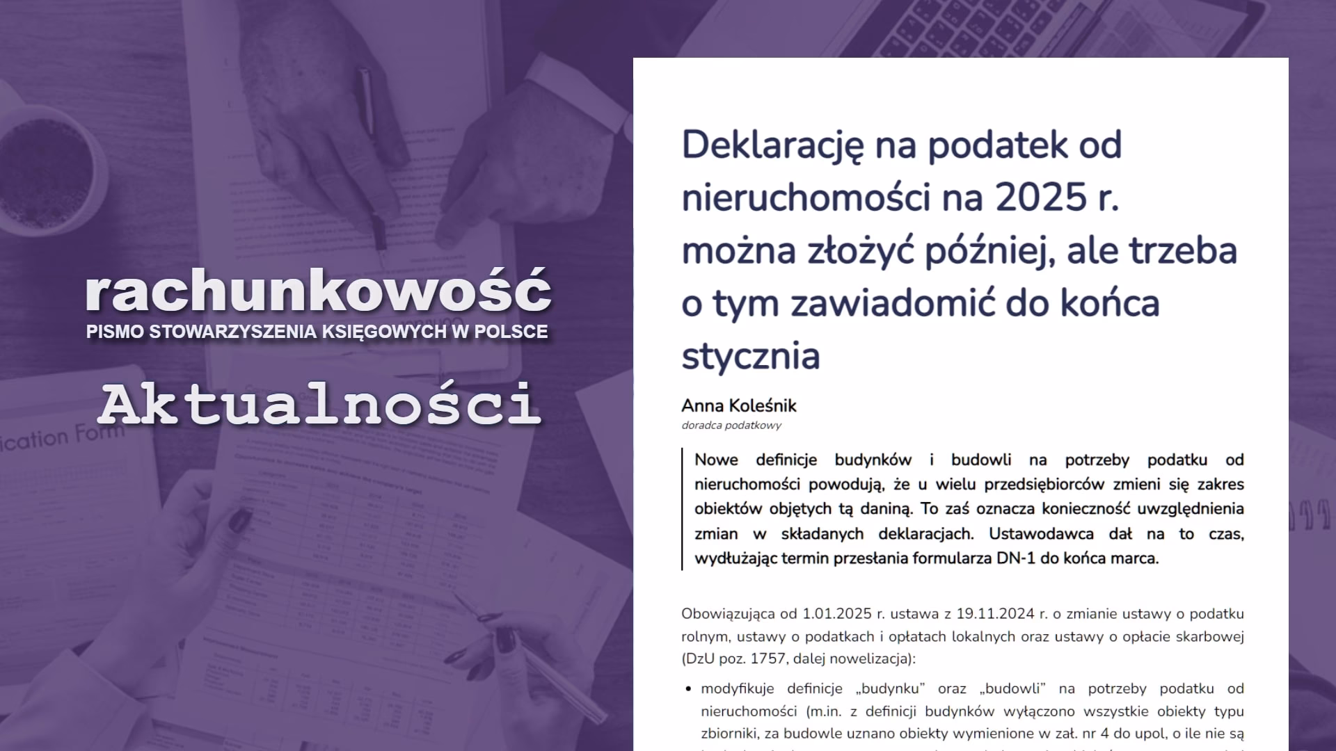 Co trzeba złożyć do końca stycznia 2025?