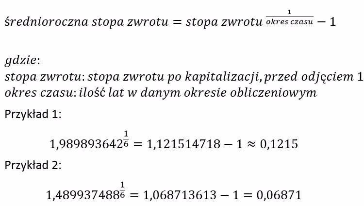 Jaki jest wzór na obliczenie stopy zwrotu?