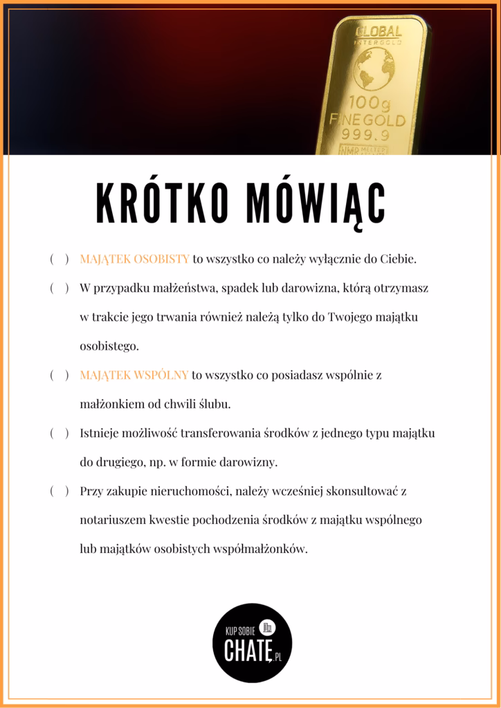 Czy można nabyć mieszkanie do majątku osobistego za środki z majątku wspólnego małżonków?